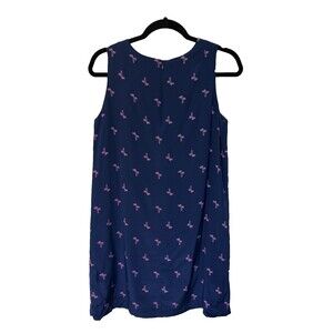 Amanda‎ Uprichard women’s silk shift dress size Small Navy/Pink Tropical Cruise
